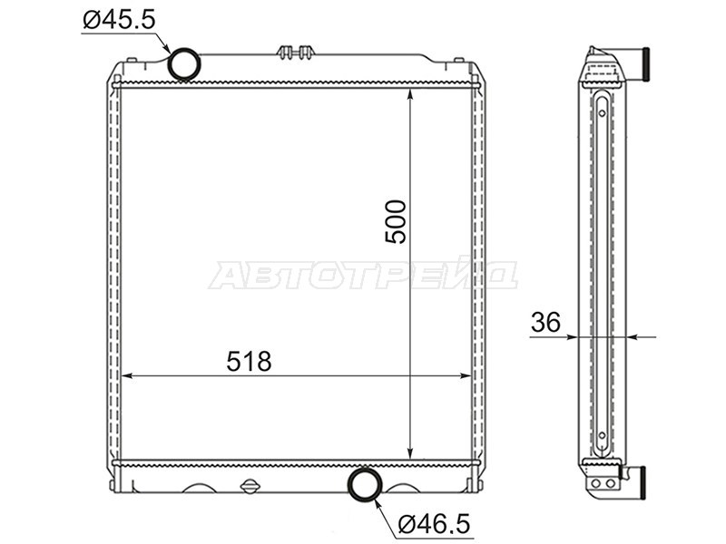Радиатор Mitsubishi Fuso Canter FE6 93-02 (SAT: MC0013)