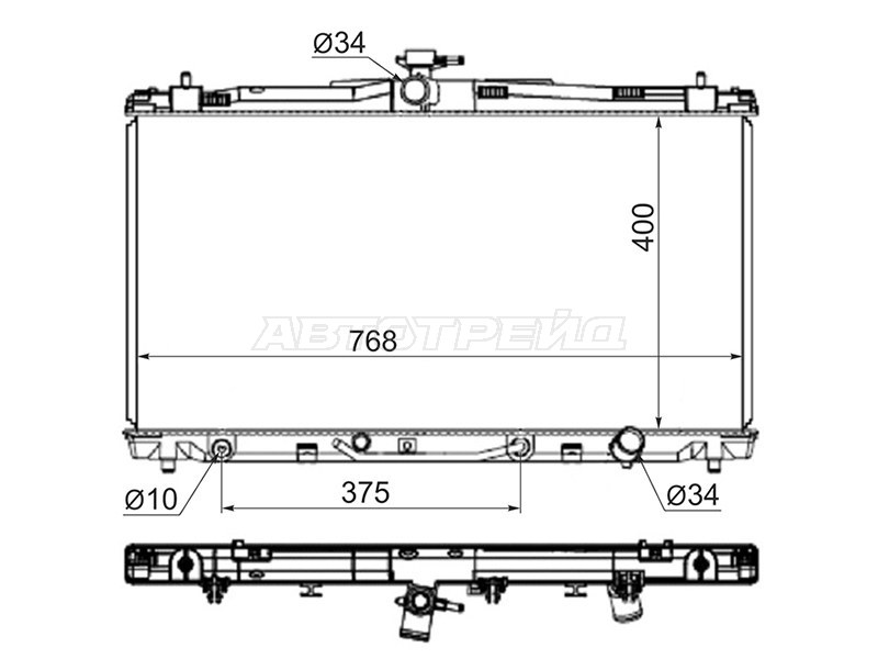 Радиатор Toyota Camry (XV50) 11-18  / Daihatsu Altis 12-17  / Lexus ES 12-18  / Toyota Avalon 12-18  / Camry UAE /USA 11-17 (SAT: TY0003-ACV50)