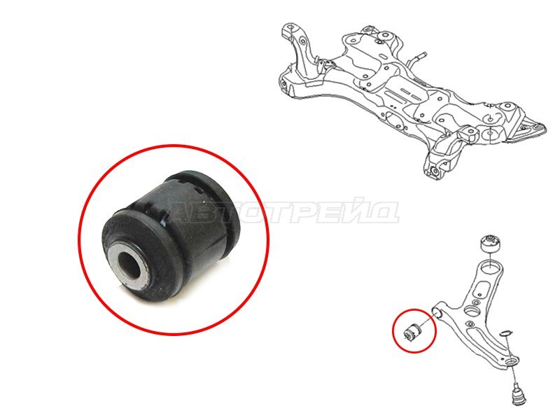 Сайлентблок переднего нижнего рычага передний HYUNDAI ELANTRA 11-15 (SAT: ST-54551-3X000)