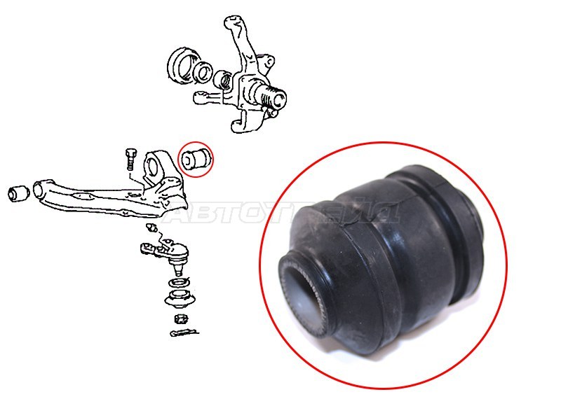 Сайлентблок переднего нижнего рычага задний MITSUBISHI DELICA /L300 89-99 (SAT: ST-MB430960)
