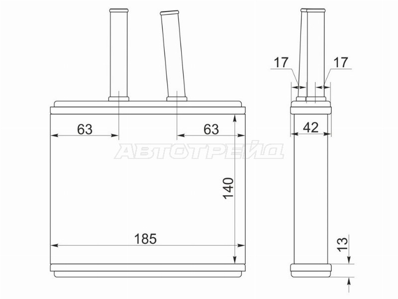 Радиатор отопителя салона MAZDA DEMIO DW# 96-02 (SAT: ST-MZ50-395-0)