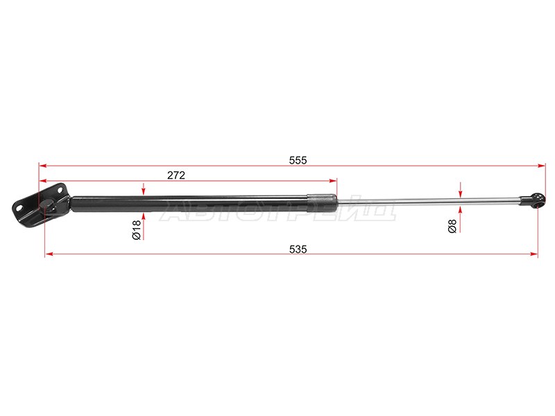 Амортизатор крышки багажника Subaru Impreza 07-12  / Impreza WRX 07-14  / Impreza WRX STI 07-14 (SAT: ST-63269-FG030)
