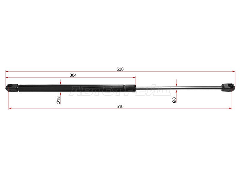 Амортизатор крышки багажника Citroen C5 01-08 (SAT: ST-8731F5)