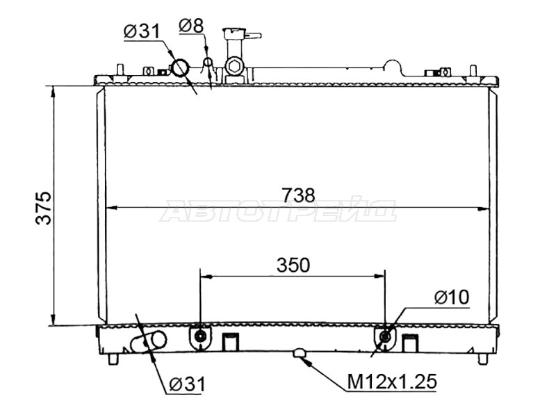 Радиатор Mazda 6 02-12  / Atenza 02-12 (SAT: MZ0005-2.3)