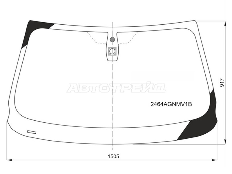 Стекло лобовое (Датчик дождя) BMW X3 10-14 (FUYAO: 2464AGNMV1B)