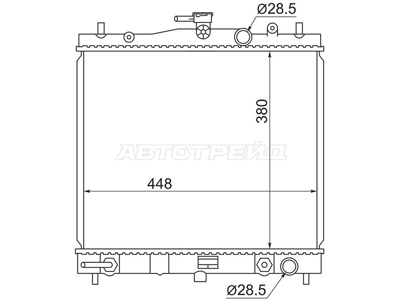 Радиатор Nissan March 02-10  / Note 05-13  / Cube 02-08  / Cube Cubic 03-08 (SAT: NS0001-Z11)