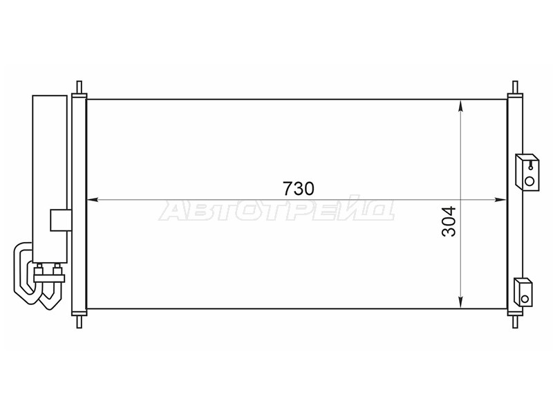 Радиатор кондиционера Nissan Almera 00-06  / Primera 01-08  / Bluebird Sylphy 00-05 (SAT: ST-DT39-394-0)