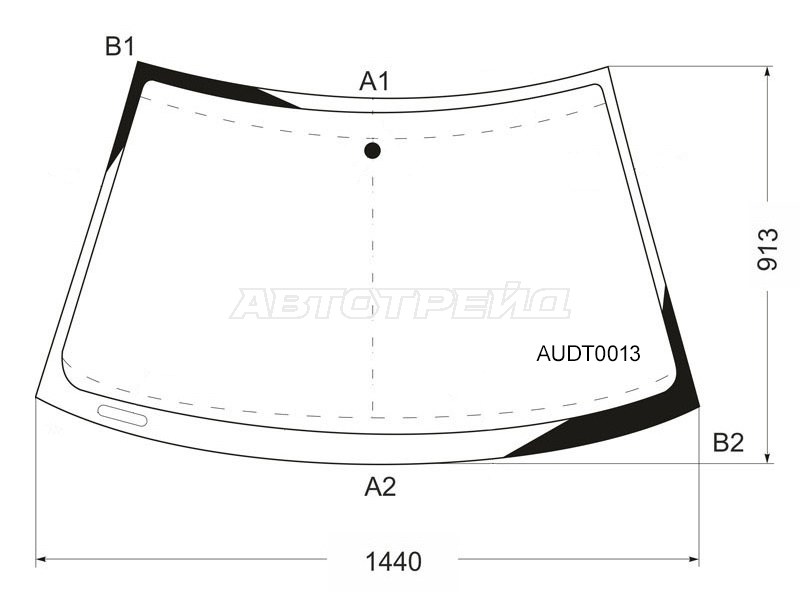 Стекло лобовое Audi A4 94-01  / S4 97-01 (KMK: AUDT0013)