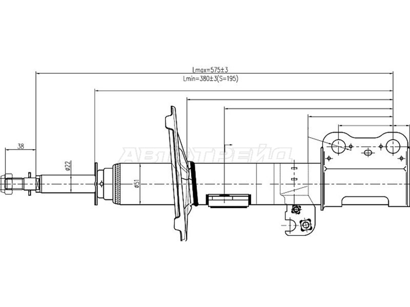 Стойка передняя TOYOTA IPSUM /PICNIC /AVENSIS VERSO 01-09 RH (SAT: ST-48510-49295)