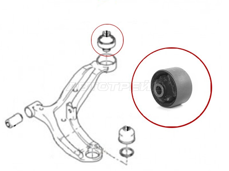 Сайлентблок RR переднего рычага HYUNDAI SOLARIS /ACCENT /KIA RIO 2011- (SAT: ST-54584-4L000)