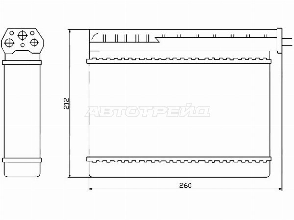 Радиатор отопителя салона  BMW 3 E36 90-98 / 5 E39 95-03 (трубчатый) (SAT: ST-BM32-395-0)