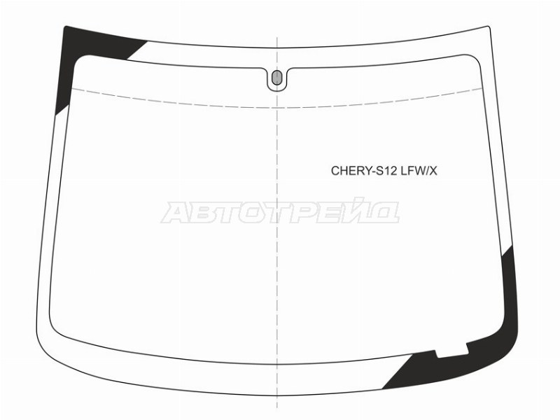 Стекло лобовое Chery Kimo A1 08-15 (XYG: CHERY-S12 LFW/X)
