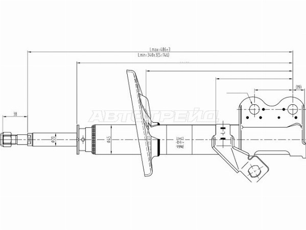 Стойка передняя TOYOTA COROLLA /LEVIN /SPRINTER /TRUENO 87-92 LH (SAT: ST-48520-12390)
