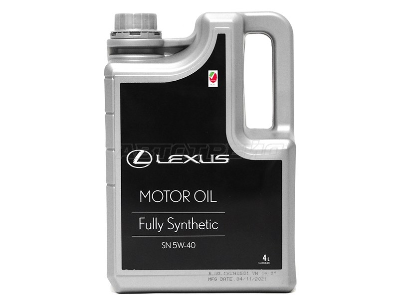 Масло моторное LEXUS (пластиковая канистра) 5W-40 SN 4Л (Синтетика) ОАЭ (LEXUS: 08880-83717)