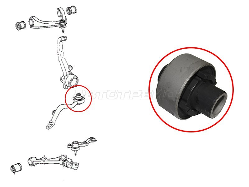 Сайлентблок переднего косого рычага TOYOTA MARK 2 /CHASER /CRESTA 4WD 92-04 /ALTEZZA /ALTEZZA GITA 4WD 9 (SAT: ST-48655-30100)