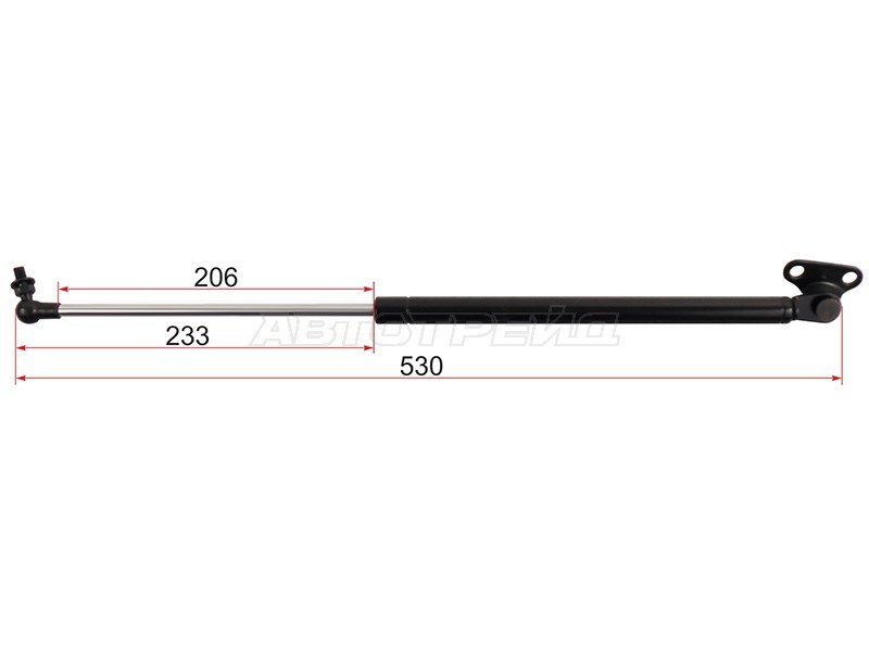 Амортизатор крышки багажника Toyota Land Cruiser (J100) 98-07  / Lexus LX 98-07  / Toyota Land Cruiser Cygnus 98-07 (SAT: ST-68950-69056)