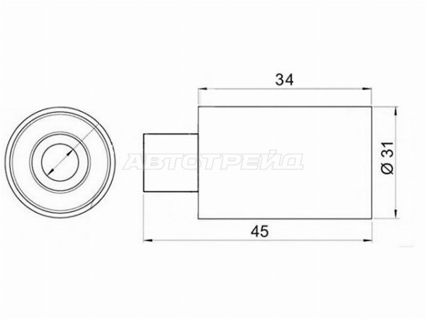 Ролик ремня ГРМ обводной SUBARU FORESTER /IMPREZA (SKF: VKM88008)