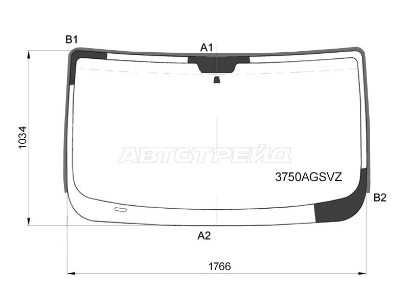 Стекло лобовое Peugeot Boxer 06-  / Citroen Jumper 06-  / Fiat Ducato 06- (AGC: 3750AGSVZ)