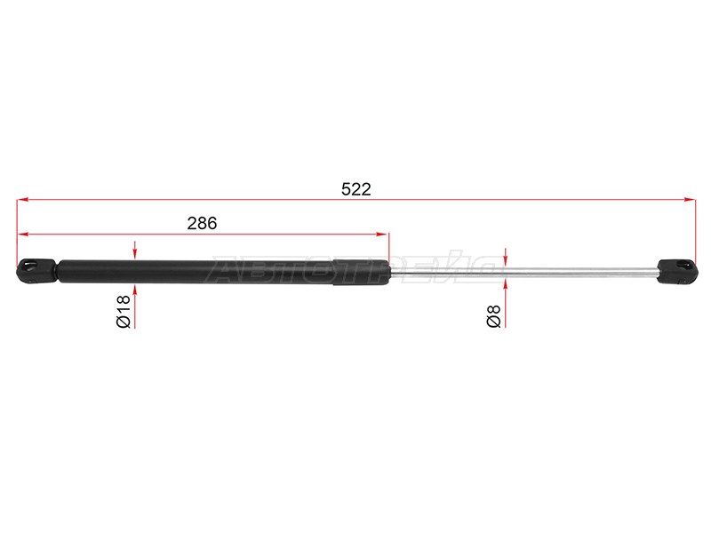 Амортизатор капота Audi A3 96-03  / Volkswagen Golf 91-06  / Bora 98-05 (SAT: ST-1J0823359C)