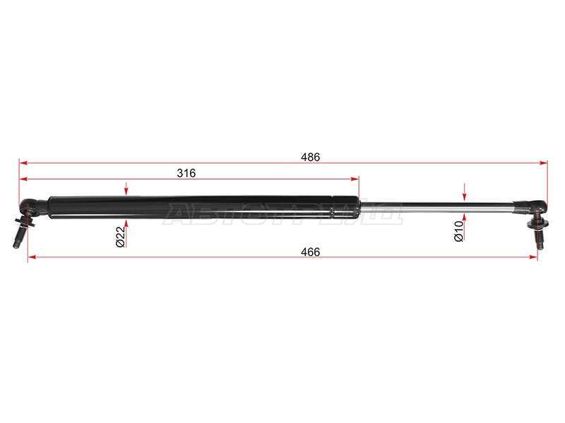 Амортизатор багажника JEEP GRAND CHEROKKE II 98- (SAT: ST-55137022AA)