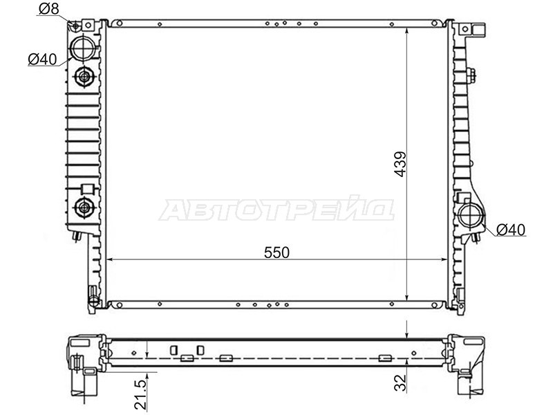 Радиатор BMW 3-Series 81-00  / 5-Series 88-96  / 7-Series 86-94 (SAT: BW0002)