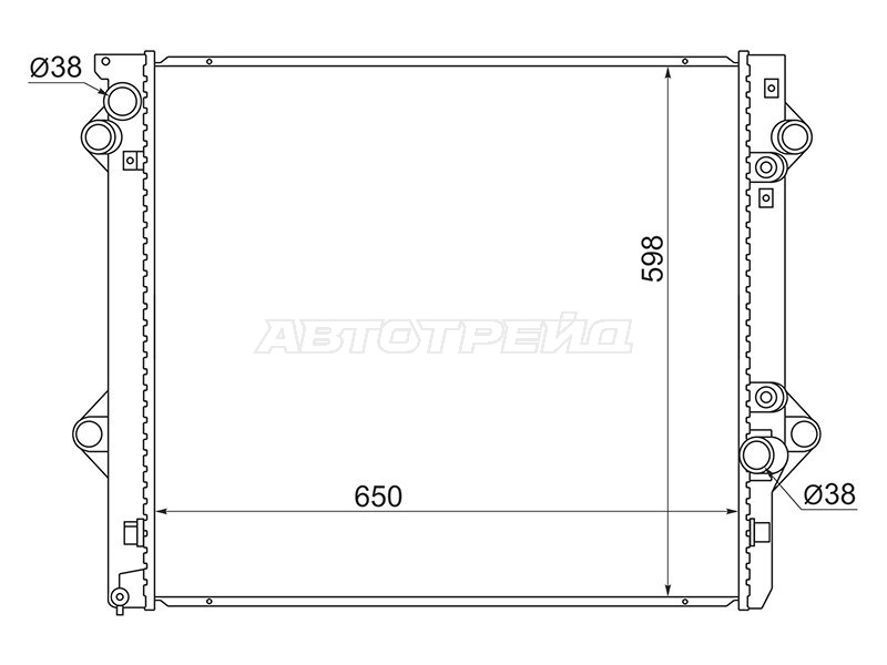 Радиатор Toyota Land Cruiser Prado (J120) 02-09  / 4Runner 02-09  / Hilux Surf 02-09 (SAT: TY0009-120-3.0D)
