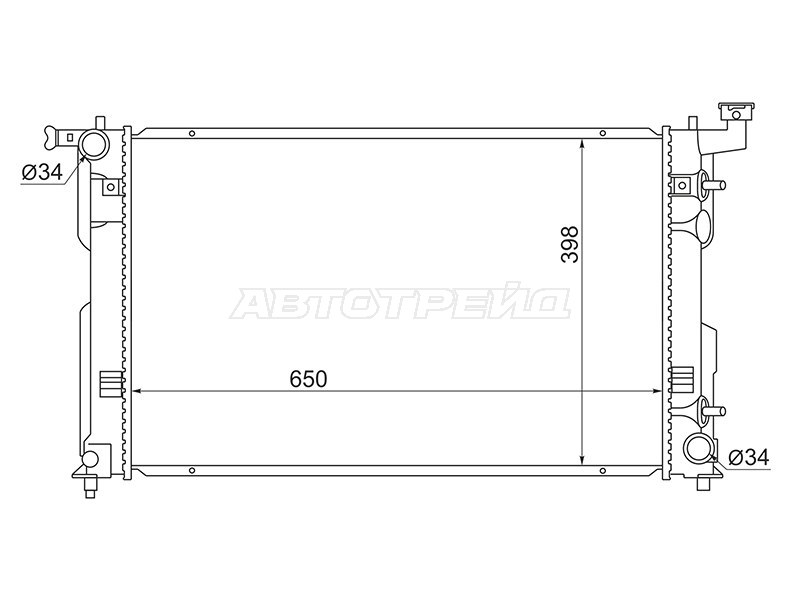 Радиатор Toyota Vista 98-03  / Vista Ardeo 98-03 (SAT: TY0003-SV50)