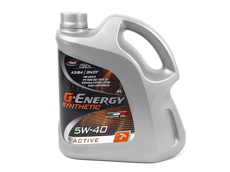 Масло моторное синтетическое G-Energy Synthetic Active 5W-40 SN /CF, A3 /B4 4л (G-ENERGY: 253142410)