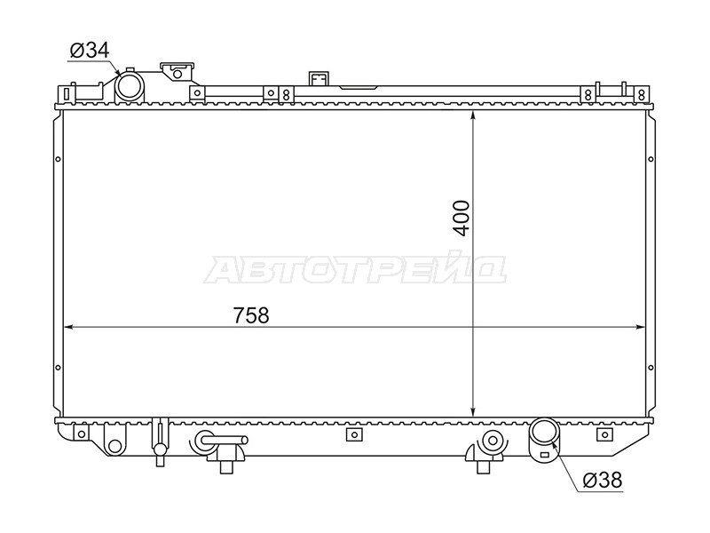 Радиатор Lexus GS 97-04  / Toyota Aristo 97-04 (SAT: TY0006-161)