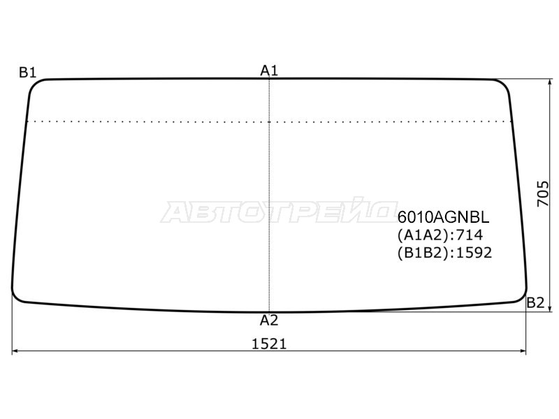 Стекло лобовое Nissan Atlas F 92-07  / Atlas H 91-07 (FUYAO: 6010AGNBL)