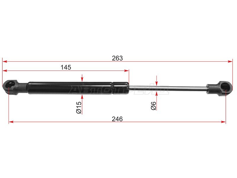 Амортизатор капота Volvo S60 00-10  / S80 98-06  / V70 00-07  / XC70 00-07 (SAT: ST-9154605)