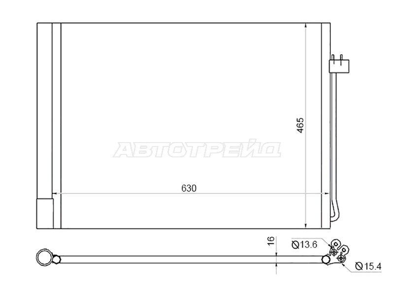Радиатор кондиционера BMW X5 06-18  / X6 08-20 (SAT: ST-BW70-394-0)