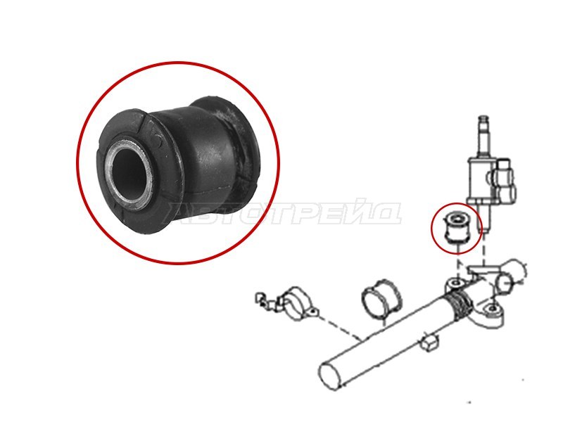 Сайлентблок рулевой рейки SUBARU FORESTER 01-12 /IMPREZA 00-14 /LEGACY 03-09 /TRIBECA 04-14 (SAT: ST-34112-AG00A-9E)