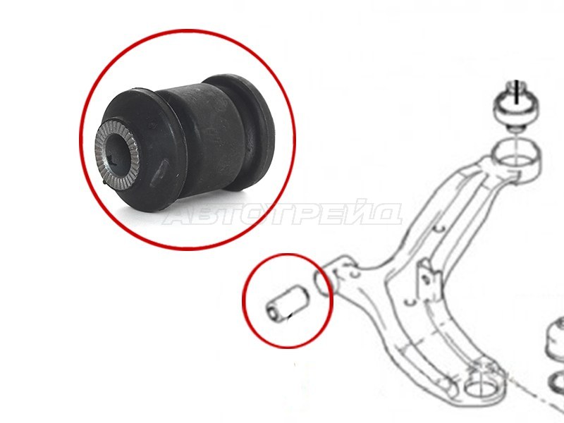 Сайлентблок FR переднего рычага HYUNDAI SOLARIS /ACCENT /KIA RIO 2011- (SAT: ST-54551-4L000)
