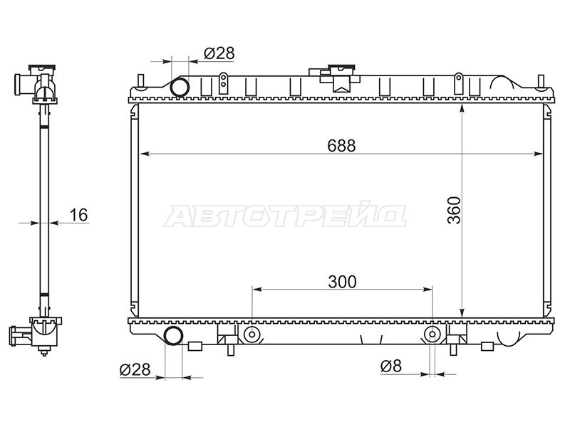 Радиатор Nissan Primera 95-02  / Bluebird 96-01  / Primera Camino 95-97 (SAT: NS0002-P11)
