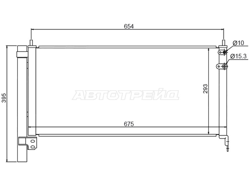 Радиатор кондиционера Toyota Prius (ZVW30) 09-16  / Prius Alpha 11-21  / Lexus CT 11-17  / HS 09-18  / Toyota Auris 06-12  / Prius PHV 12-16  / Sai 09-17 (SAT: ST-TYZ30-394-0)