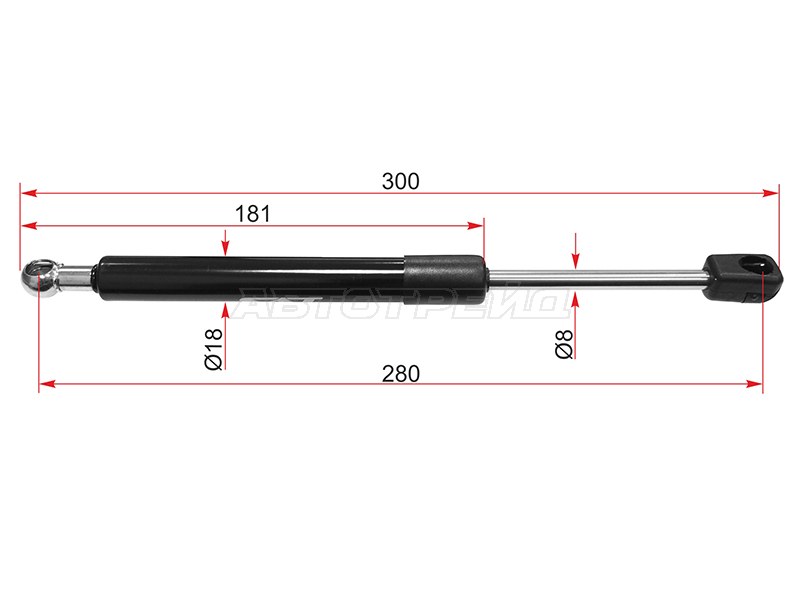 Амортизатор крышки багажника Audi 80 86-95 (SAT: ST-8A5827552)