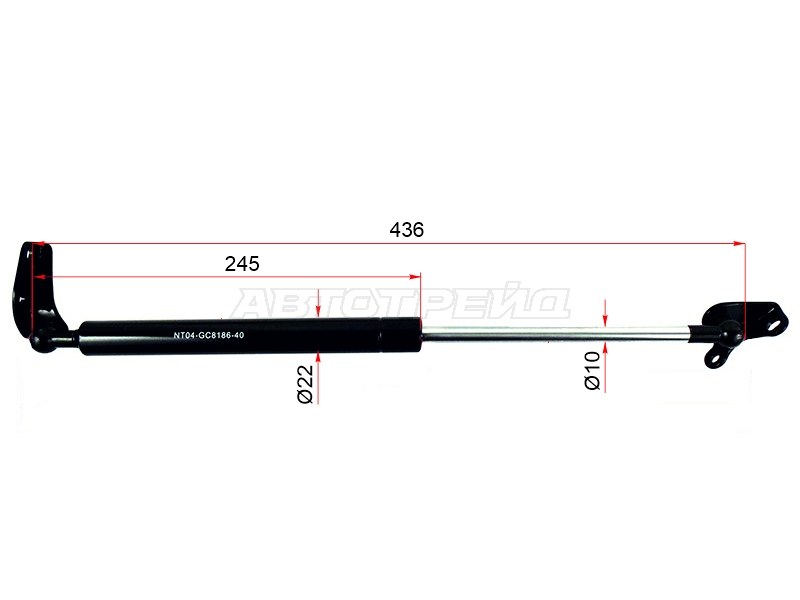 Амортизатор крышки багажника Honda Fit 01-07  / Jazz 02-09 (SAT: ST-04741-SAA-010)