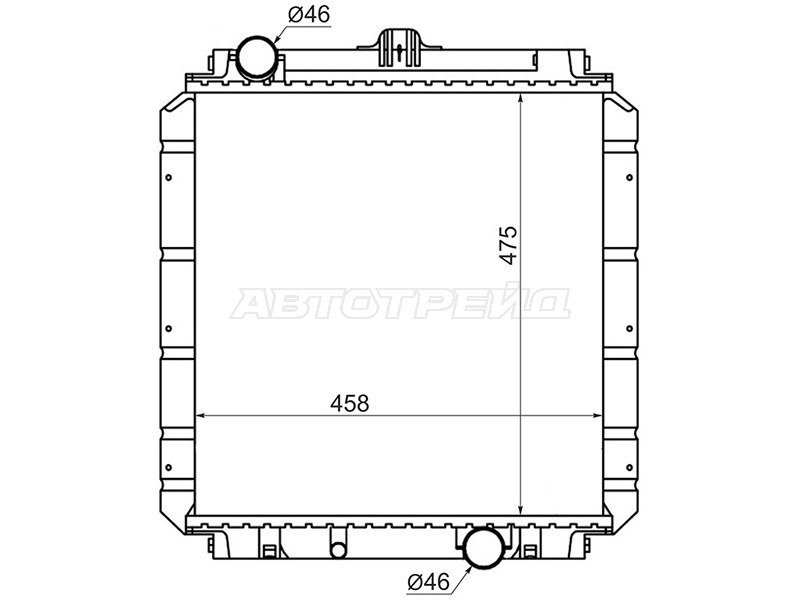 Радиатор Mitsubishi Fuso Canter FE5 93-02  / Fuso Canter FE6 93-02  / Fuso Canter FE7 02-12  / Fuso Canter FE8 02-12 (SAT: MC0010-2.8)