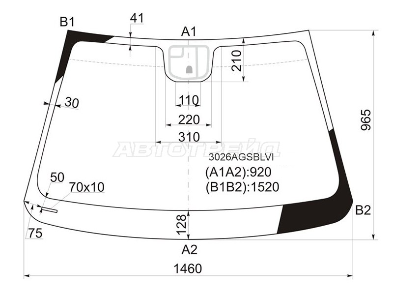 Стекло лобовое Chevrolet Cruze 09-15  / Daewoo Lacetti 08-11 (FUYAO: 3026AGSBLVI)
