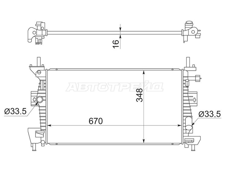 Радиатор Ford Focus 10-19  / C-MAX 10-19 (SAT: FD0011)