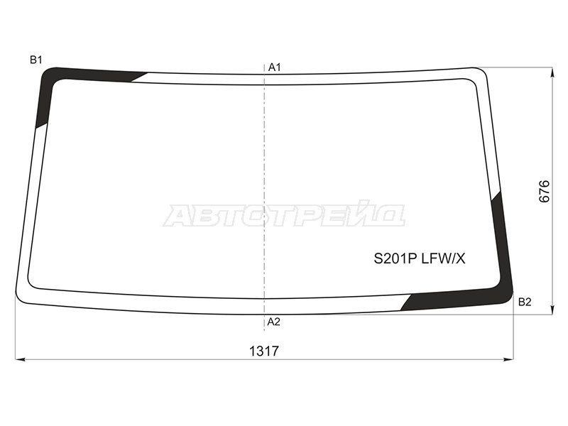 Стекло лобовое Daihatsu Hijet Truck 99-14 (XYG: S201P LFW/X)
