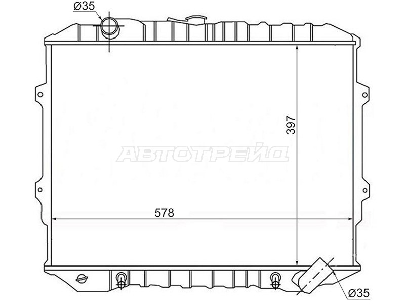 Радиатор Mitsubishi Pajero 81-90  / Montero 82-91 (SAT: MC0007-D)