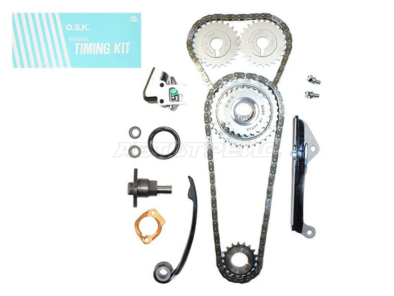 Комплект для замены цепи ГРМ NISSAN SUNNY /PULSAR GA15-16DE 94- (2 шестерни распредвала) (OSK: N119KF)