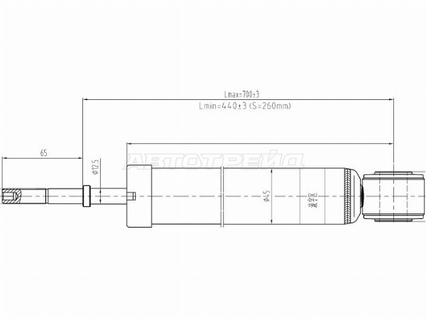 Амортизатор задний TOYOTA PICNIC /IPSUM /AVENSIS VERSO / VOXY /NOAH 01-09 LH=RH (SAT: ST-48531-49455)