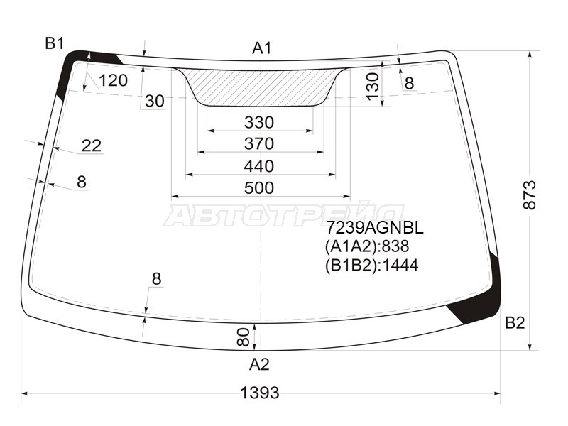 Стекло лобовое Renault Megane 95-03 (FUYAO: 7239AGNBL)