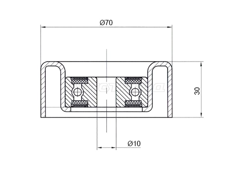 Ролик приводного ремня обводной CITROEN C4 /MMC ASX /LANCER /OUTLANDER (02.2012-) 1,8 /2,0 (SAT: ST-1341A051)