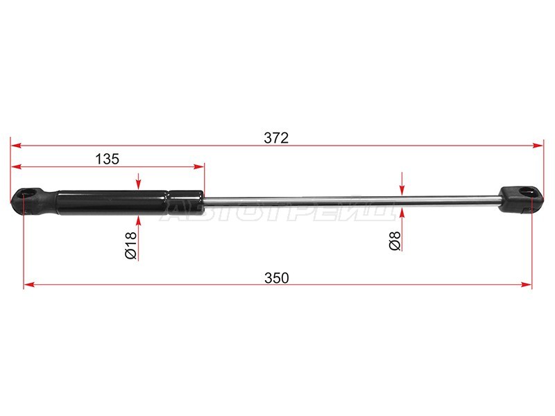 Амортизатор крышки багажника Audi A5 07-16  / RS5 10-16  / S5 07-17 (SAT: ST-8T0827919)