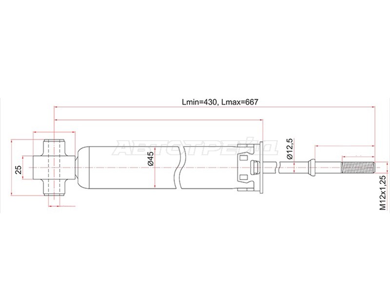 Амортизатор задний TOYOTA COROLLA /AURIS /RUMION 07- LH=RH (SAT: ST-48530-80421)