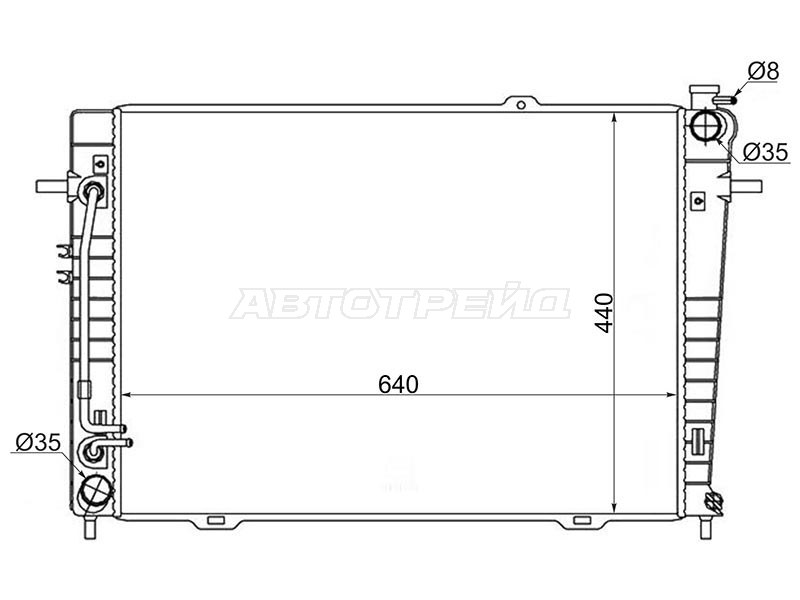 Радиатор Hyundai Tucson 04-09  / Kia Sportage 06-08 (SAT: HY0009-2.0D)